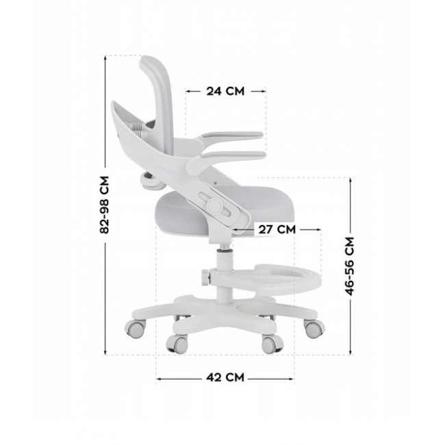 Junior 4.3 Grey swivel chair