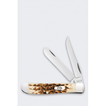 Case Mini Trapper SS Amber Bone Knife