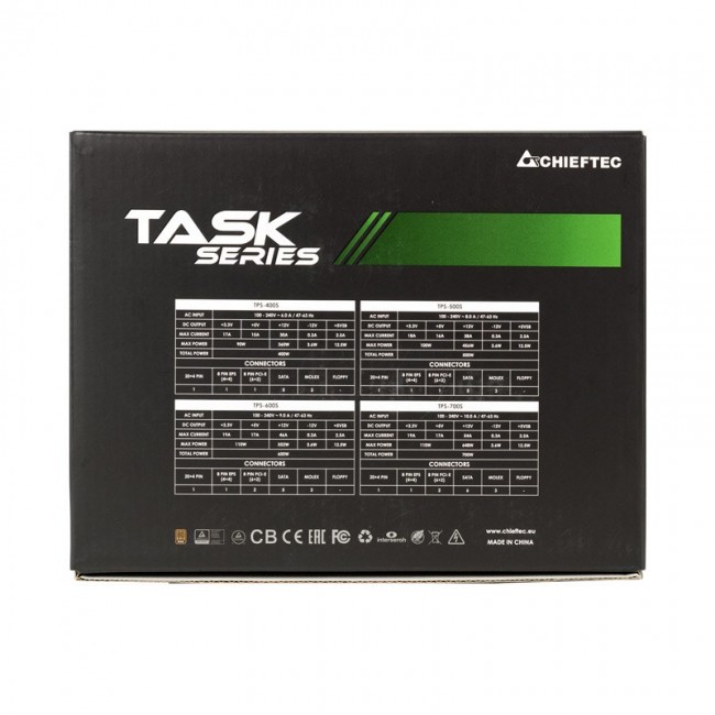 Chieftec Task TPS-700S power supply unit 700 W 20+4 pin ATX ATX Black Chieftec Task TPS-700S power supply unit 700 W 20+4 pin ATX ATX Black