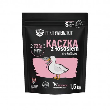 PAKA ZWIERZAKA Puppy Duck with salmon S - dry dog food - 1,5kg