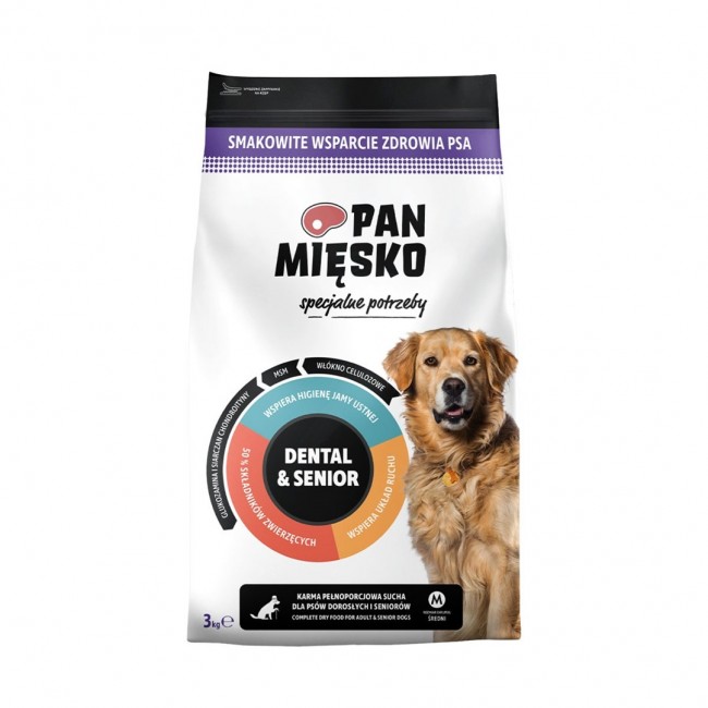 PAN MIĘSKO Special needs Dental & Senior - dry dog food - 3kg