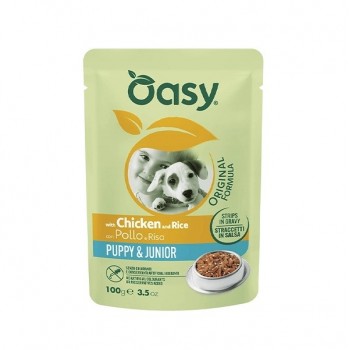 OASY Strips in Gravy Puppy & Junior with Chicken and rice - wet dog food - 100g