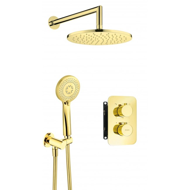Concealed shower set with thermostatic BOX