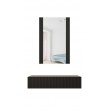 Dressing table with mirror PAFOS 80x41.6x100 mat black
