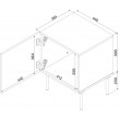 Cama Bedside table 2 pcs PALAZZO BIS 45x39xH59 mat black Cama Bedside table 2 pcs PALAZZO BIS 45x39xH59 mat black