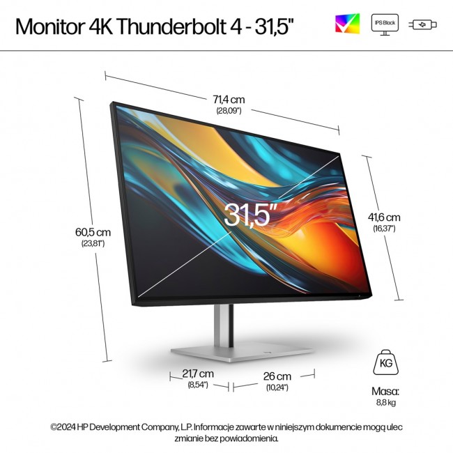 HP Series 7 Pro 31.5 inch 4K Thunderbolt 4 Monitor - 732pk