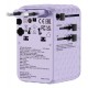 Verbatim Charge 'n' Travel 100W Universal Travel Adapter with retractable cable Purple