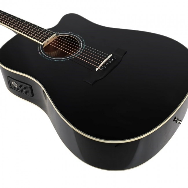V-TONE VEAG1 CE BK - 4/4 electro-acoustic guitar, black
