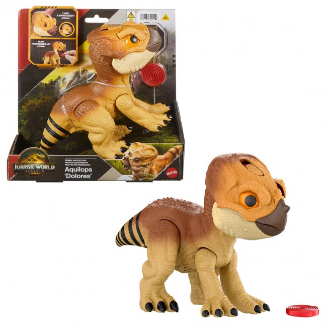 Jurassic World Rebirth Primal Protector Aquilops Dolores Interactive Dinosaur Toy, Attack & Sounds Jurassic World Rebirth Primal Protector Aquilops Dolores Interactive Dinosaur Toy, Attack & Sounds