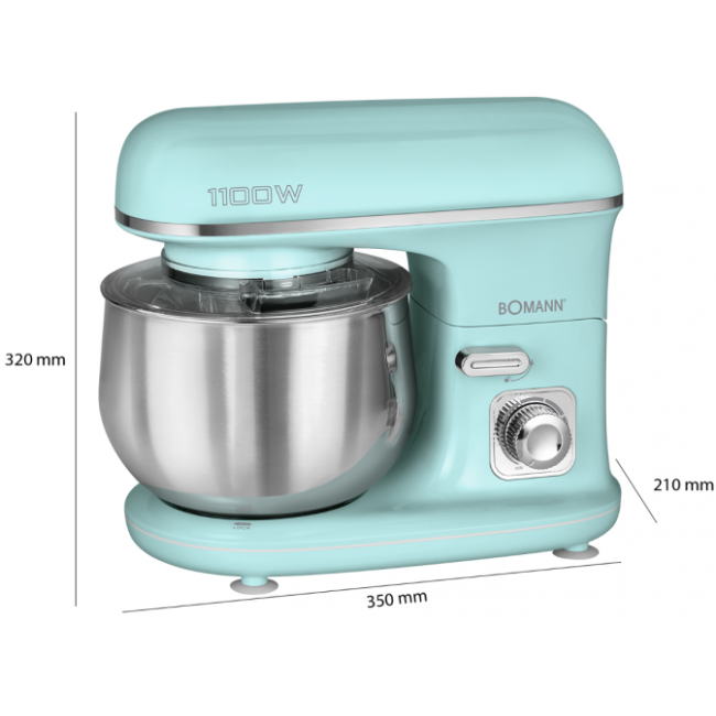 Bomann KM 6030 CB food processor 1100 W 5 L Mint colour Bomann KM 6030 CB food processor 1100 W 5 L Mint colour