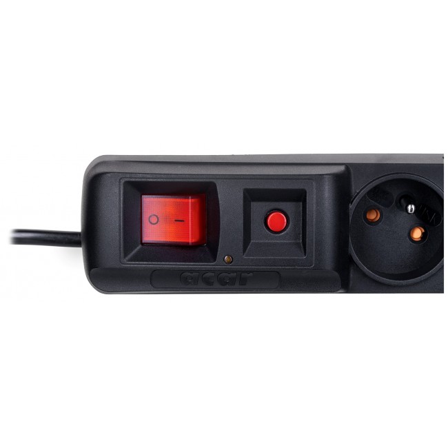 ACAR S8 power extension 1.5 m 8 AC outlet(s) Indoor Black