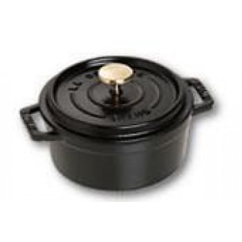 Staub Round Cast Iron Pot - 400 ml, Black