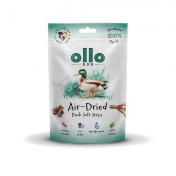 OLLO Air-Dried Duck strips - dog treat - 80g