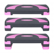 REBEL ACTIVE Step for aerobics and fitness exercises, 3 levels, gray-purple