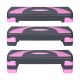 REBEL ACTIVE Step for aerobics and fitness exercises, 3 levels, gray-purple