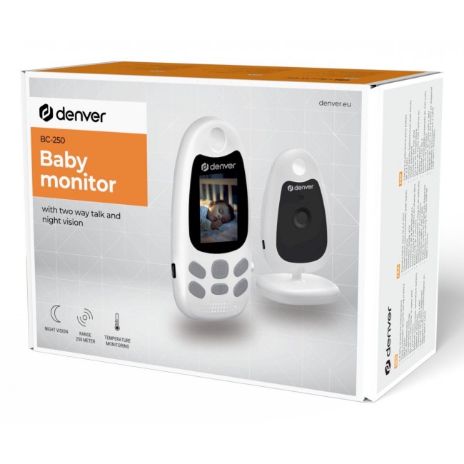 Denver BC-250 video baby monitor 250 m White Denver BC-250 video baby monitor 250 m White