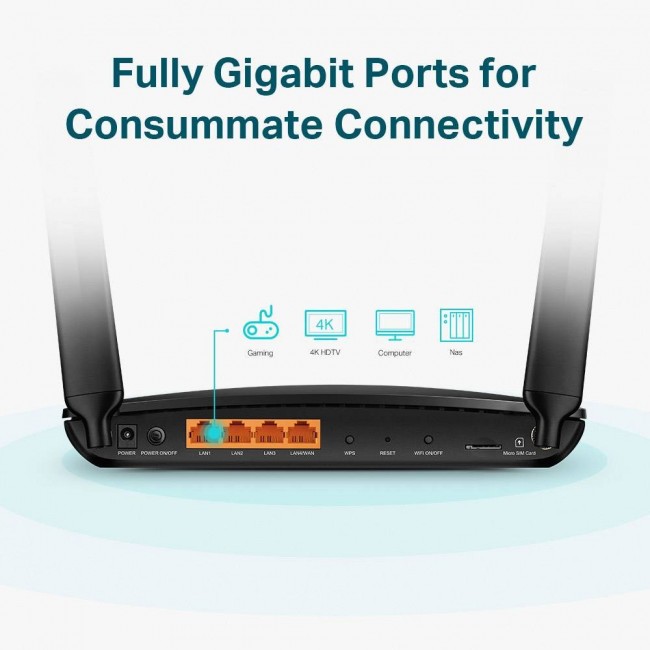 TP-Link Archer MR600 wireless router Gigabit Ethernet Dual-band (2.4 GHz / 5 GHz) 4G Black TP-Link Archer MR600 wireless router Gigabit Ethernet Dual-band (2.4 GHz / 5 GHz) 4G Black