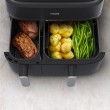 Philips 5000 series NA551/00 fryer Double 9 L Stand-alone 2750 W Hot air fryer Black, Silver