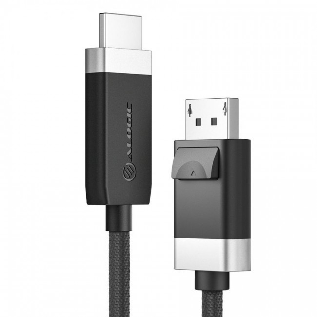 ALOGIC FUDPHD2-SGR video cable adapter 2 m DisplayPort HDMI Black, Grey