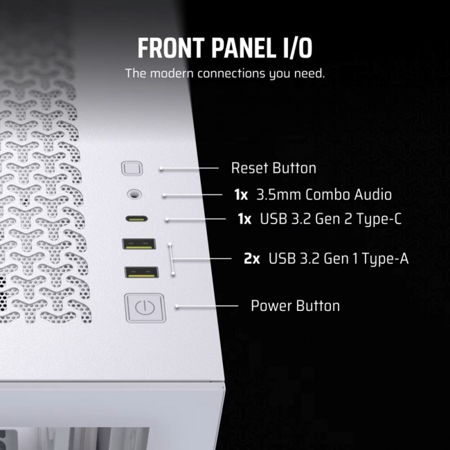 Corsair 3500X RS-R ARGB Midi Tower White Corsair 3500X RS-R ARGB Midi Tower White