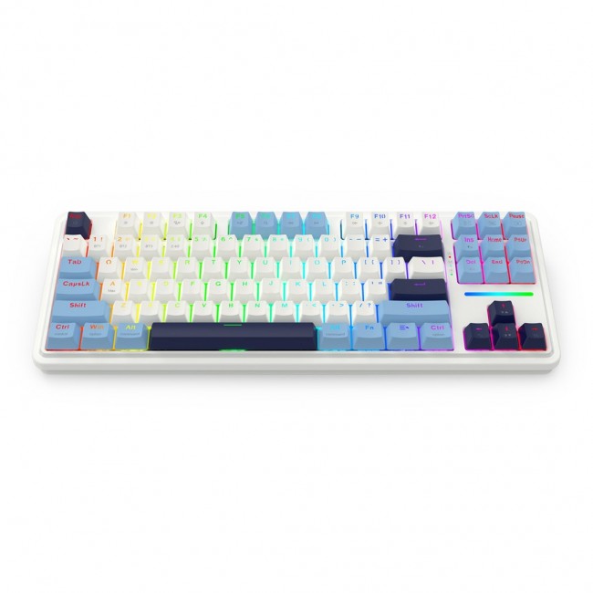 REDRAGON K728WBB-RGB-PRO Antonium Pro keyboard USB + RF Wireless + Bluetooth White, Blue