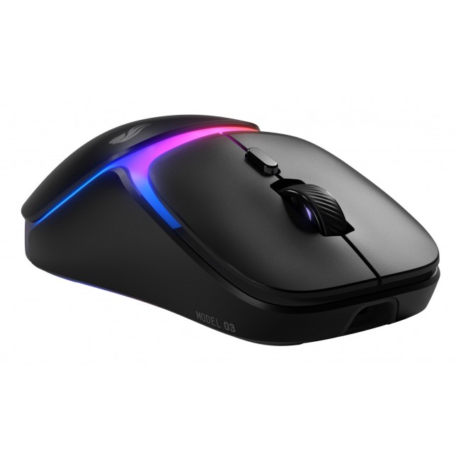 Glorious Gaming Model O3 Wireless Gaming Mouse - InfinitePlay Swappable Battery System, 8k Polling, 130M Click Optical Switches, Ultralight 66g, 30K DPI Optical Sensor, RGB - Black