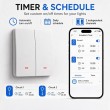 Qoltec 52706 Smart 2-Gang Light Switch | Wi-Fi | Timer | Tuya | Smart life | White