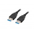 Lanberg CA-USBA-30CU-0010-BK USB cable 1m 3.0 USB A Black Lanberg CA-USBA-30CU-0010-BK USB cable 1m 3.0 USB A Black