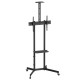 Maclean TV stand / cart, camera shelf, on wheels, 37-70