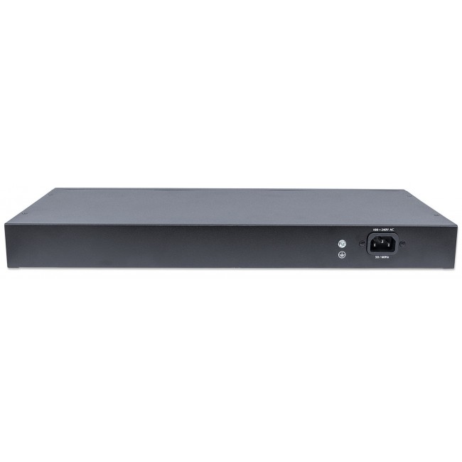 Intellinet 16-Port Gigabit Ethernet PoE+ Web-Managed Switch with 2 SFP Ports, IEEE 802.3at/af Power over Ethernet (PoE+/PoE) Compliant, 374 W, Endspan, 19