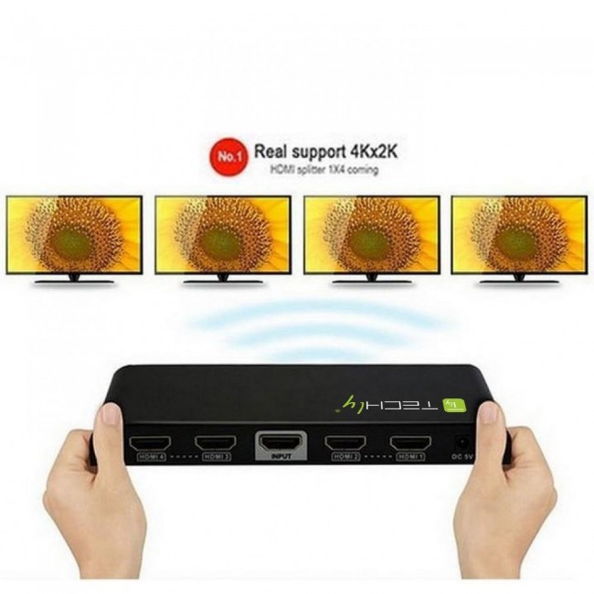 Techly Splitter HDMI 4 way 4K*2K IDATA HDMI-4K4 Techly Splitter HDMI 4 way 4K*2K IDATA HDMI-4K4