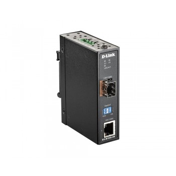 D-Link 100/1000 Mbps to SFP Industrial Media Converter with -40 to 70 C operating range