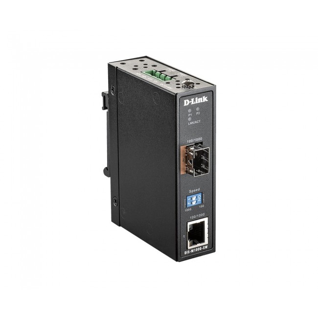 D-Link 100/1000 Mbps to SFP Industrial Media Converter with -40 to 70 C operating range D-Link 100/1000 Mbps to SFP Industrial Media Converter with -40 to 70 C operating range