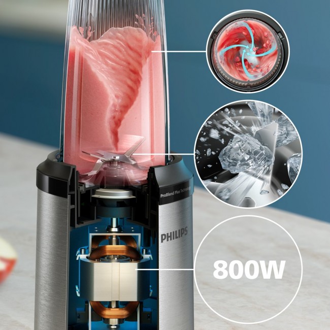 Philips 5000 series Blender - 800W Power. ProBlend Plus Technology. Detachable Blades. Easy Clean. Elegant Compact Design. Large Tumbler. Black (HR2764/00) Philips 5000 series Blender - 800W Power. ProBlend Plus Technology. Detachable Blades. Easy Clean. Elegant Compact Design. Large Tumbler. Black (HR2764/00)