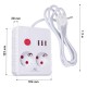 Maclean power strip, extension cord 2 sockets + 3xUSB, 110-240V AC 50/60Hz, 2.1A max 2500W, 1.5m, white, MCE387 W Maclean power strip, extension cord 2 sockets + 3xUSB, 110-240V AC 50/60Hz, 2.1A max 2500W, 1.5m, white, MCE387 W
