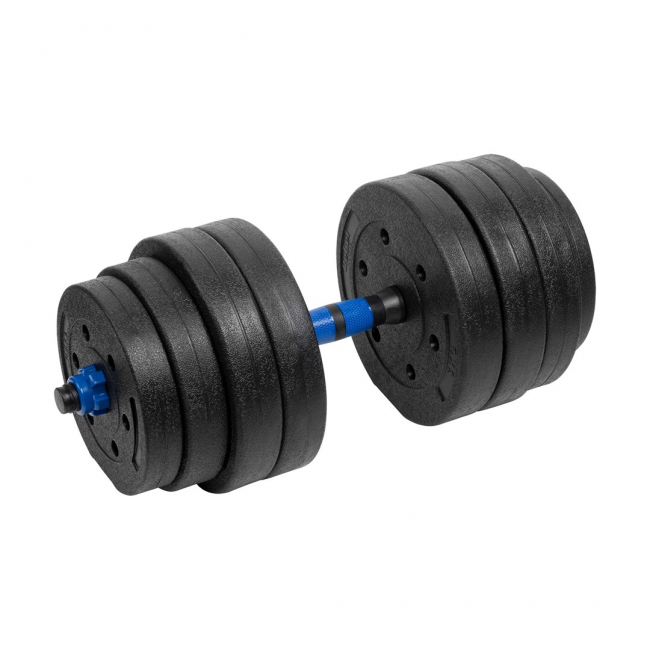 REBEL ACTIVE Adjustable bituminous dumbbell with connector 1x20kg REBEL ACTIVE Adjustable bituminous dumbbell with connector 1x20kg