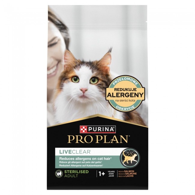 PURINA Pro Plan LiveClear Sterilised Rich in salmon - dry cat food - 1,4kg