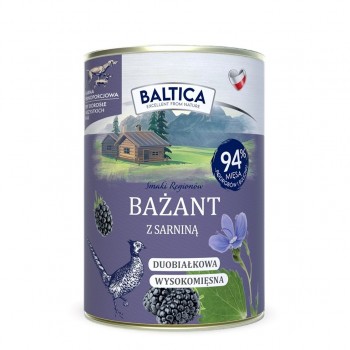 BALTICA Smaki region w Pheasant with venison - wet dog food - 400g