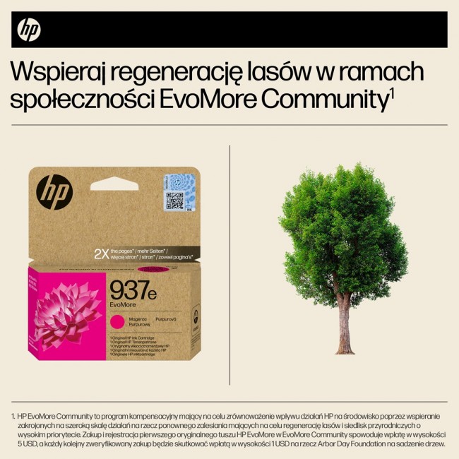 HP 937e EvoMore Magenta Original Ink Cartridge HP 937e EvoMore Magenta Original Ink Cartridge