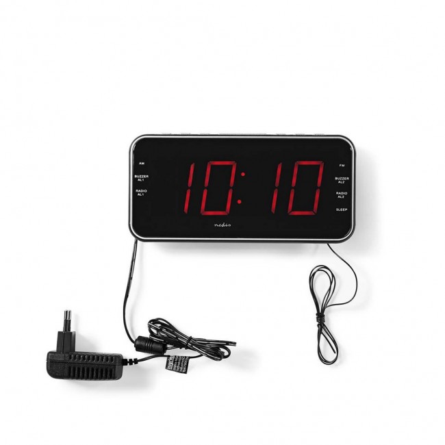 Nedis CLAR004BK alarm clock Digital alarm clock Black