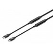 Manhattan Active USB-C to USB-C Cable, 5m, USB 3.2 Gen 2 (formerly USB 3.1 Gen 2), 10 Gbps, 3A/60W Fast Charging, SuperSpeed+ USB, DisplayPort Alt Mode Video up to 8K@60Hz, Black, Three Year Warranty
