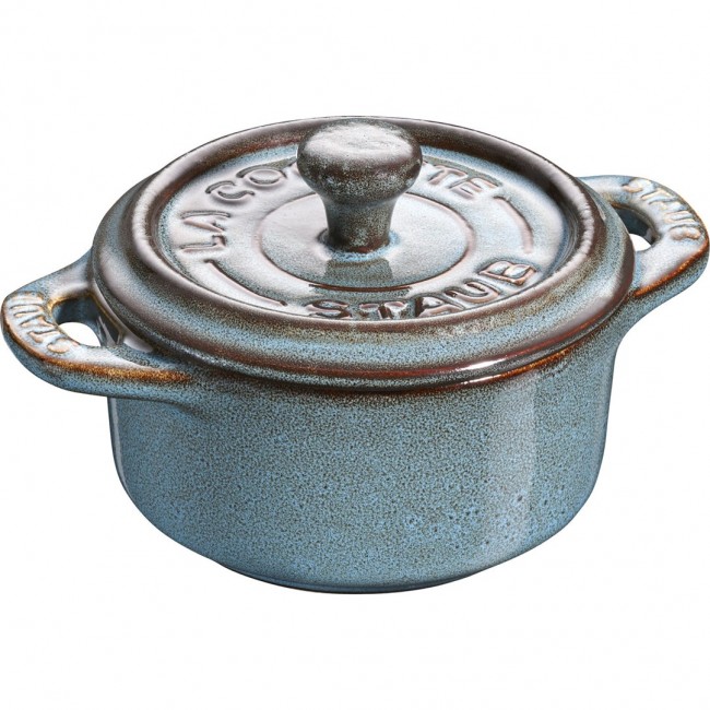 Staub Mini Cocotte Round - 200ml, Antique Turquoise Staub Mini Cocotte Round - 200ml, Antique Turquoise