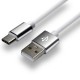 everActive cable USB-C 1m - White, silicone, quick charge, 3A - CBS-1CW everActive cable USB-C 1m - White, silicone, quick charge, 3A - CBS-1CW