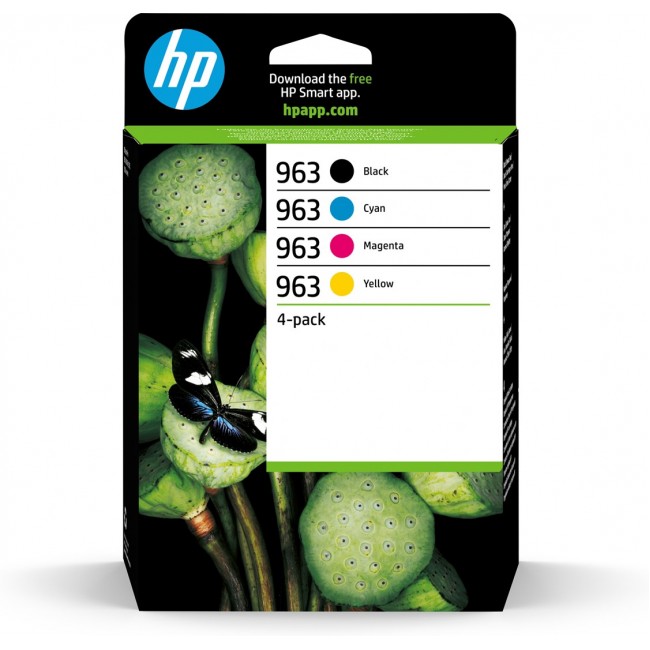 HP 963 4-Pack CMYK(4) Original Ink Cartridge Combo
