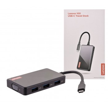 Lenovo GX91M73945 laptop dock/port replicator Wired USB 3.2 Gen 1 (3.1 Gen 1) Type-C Black