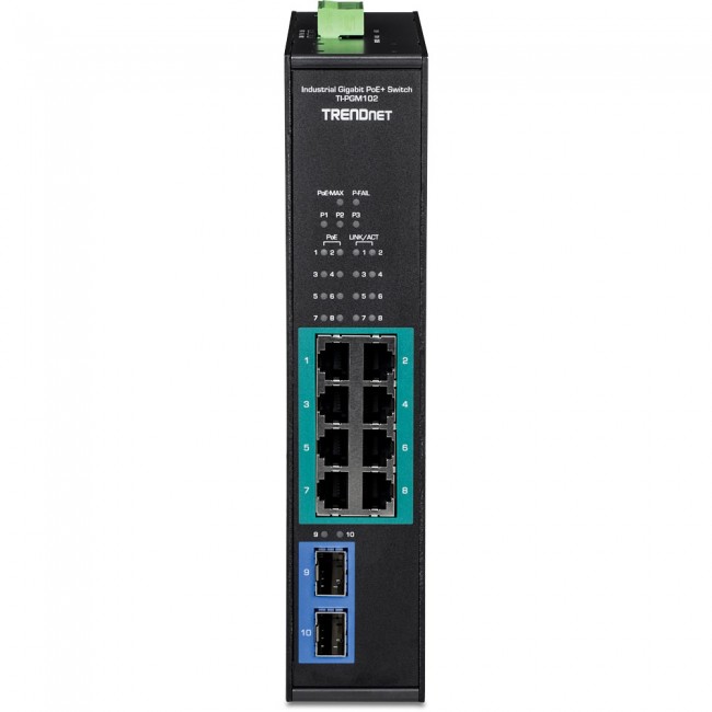Trendnet TI-PGM102 network switch Gigabit Ethernet (10/100/1000) Power over Ethernet (PoE) Black Trendnet TI-PGM102 network switch Gigabit Ethernet (10/100/1000) Power over Ethernet (PoE) Black