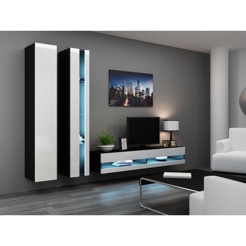 Cama TV stand VIGO NEW 30/140/40 black/white gloss Cama TV stand VIGO NEW 30/140/40 black/white gloss