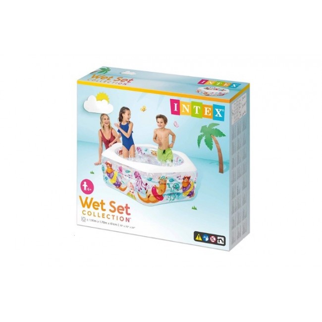 PROMO Coral Reef Pool with Inflatable Floor, Hexagonal in Box 191x178x61cm 56493NP INTEX PROMO Coral Reef Pool with Inflatable Floor, Hexagonal in Box 191x178x61cm 56493NP INTEX