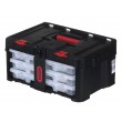 Toolbox KETER Stack'N'Roll (17210831/253380) with 3 organizers Black
