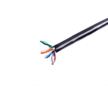Gel-filled outdoor installation cable DIGITUS cat.5e, U/UTP, AWG 24/1, PE, 305m, black, reel